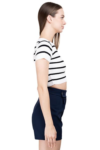 Top Crop Punto Manga Corta Rayas sold by Shasa product image thumbnail 3