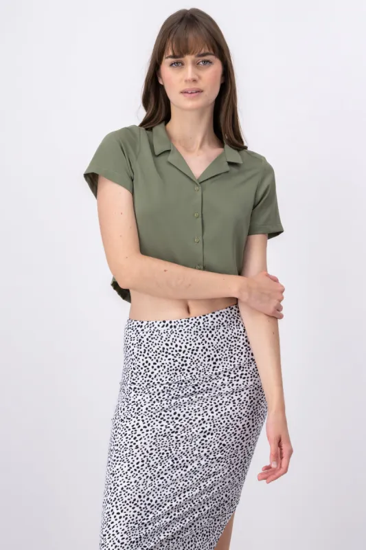 Camisa Crop Amplia Manga Corta sold by Shasa