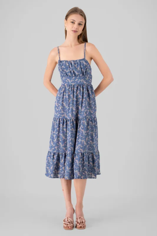 Vestido midi flores sold by Shasa