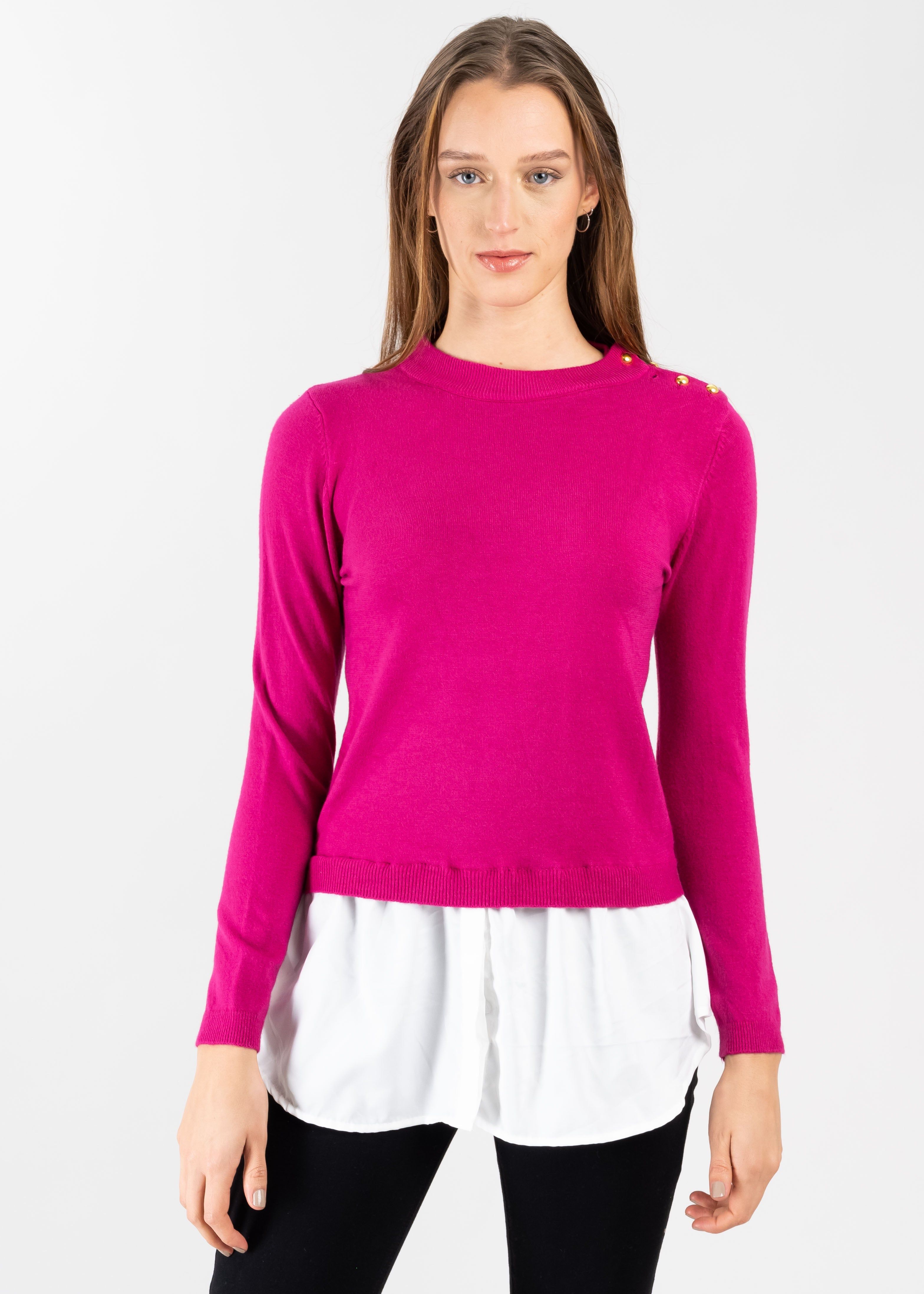 Suéter Cuello Alto Simulación Camisa sold by Shasa product image thumbnail 2