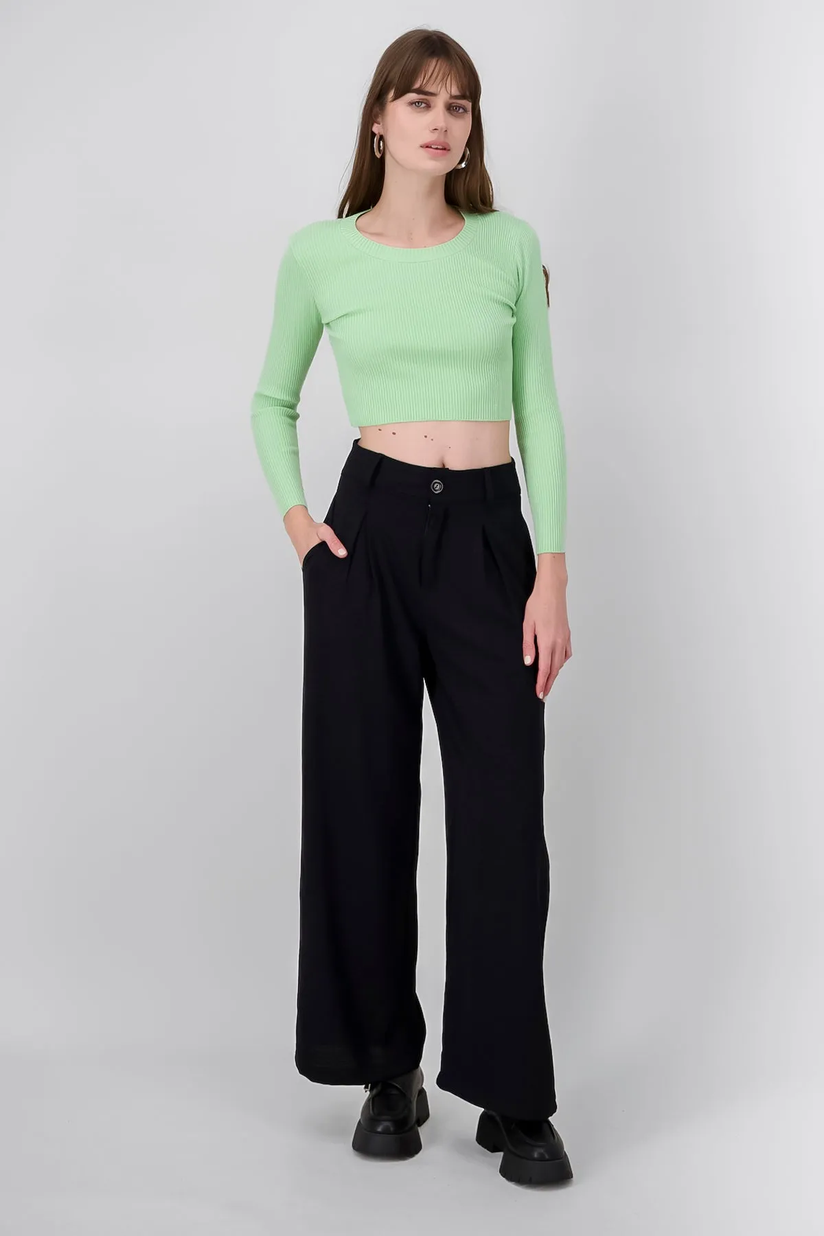 Pantalon Amplio Detalle Pretina sold by Shasa