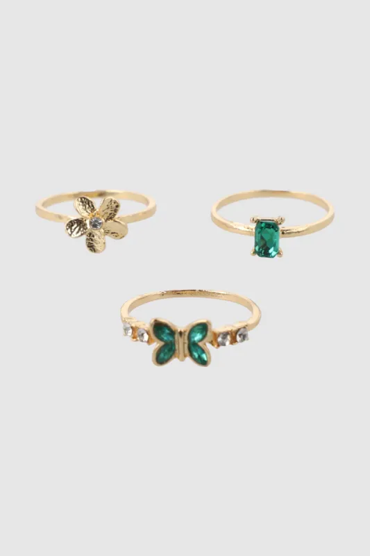 3 P ANILLOS MARIPOSA CRISTAL sold by Shasa