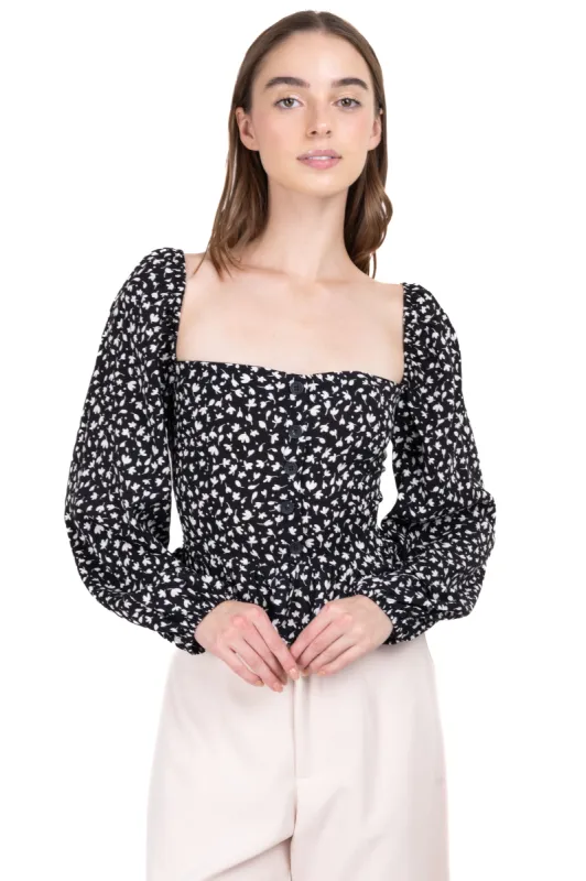 Blusa estampada botones sold by Shasa