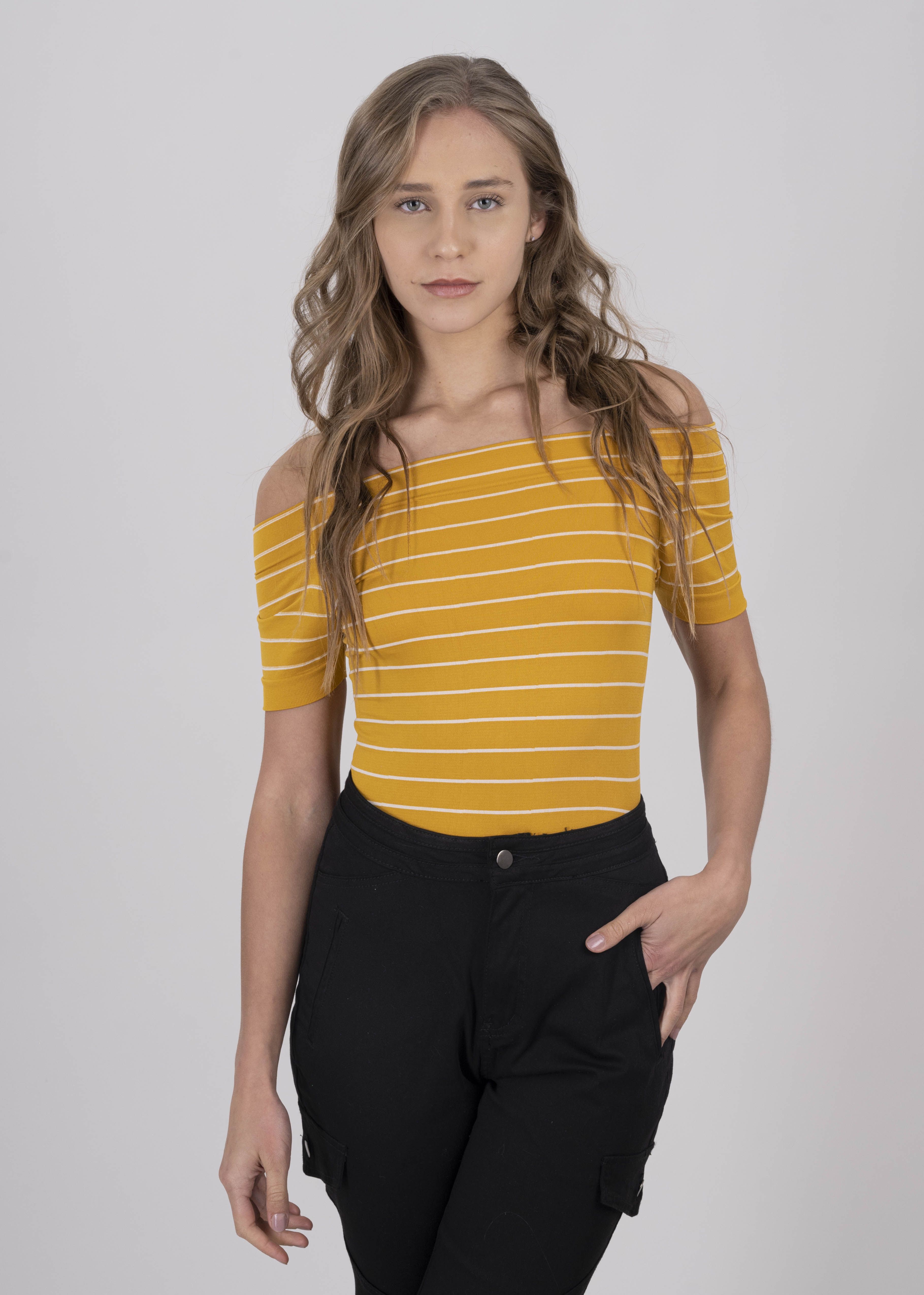 Bodysuit rayas hombro descubierto sold by Shasa product image thumbnail 2