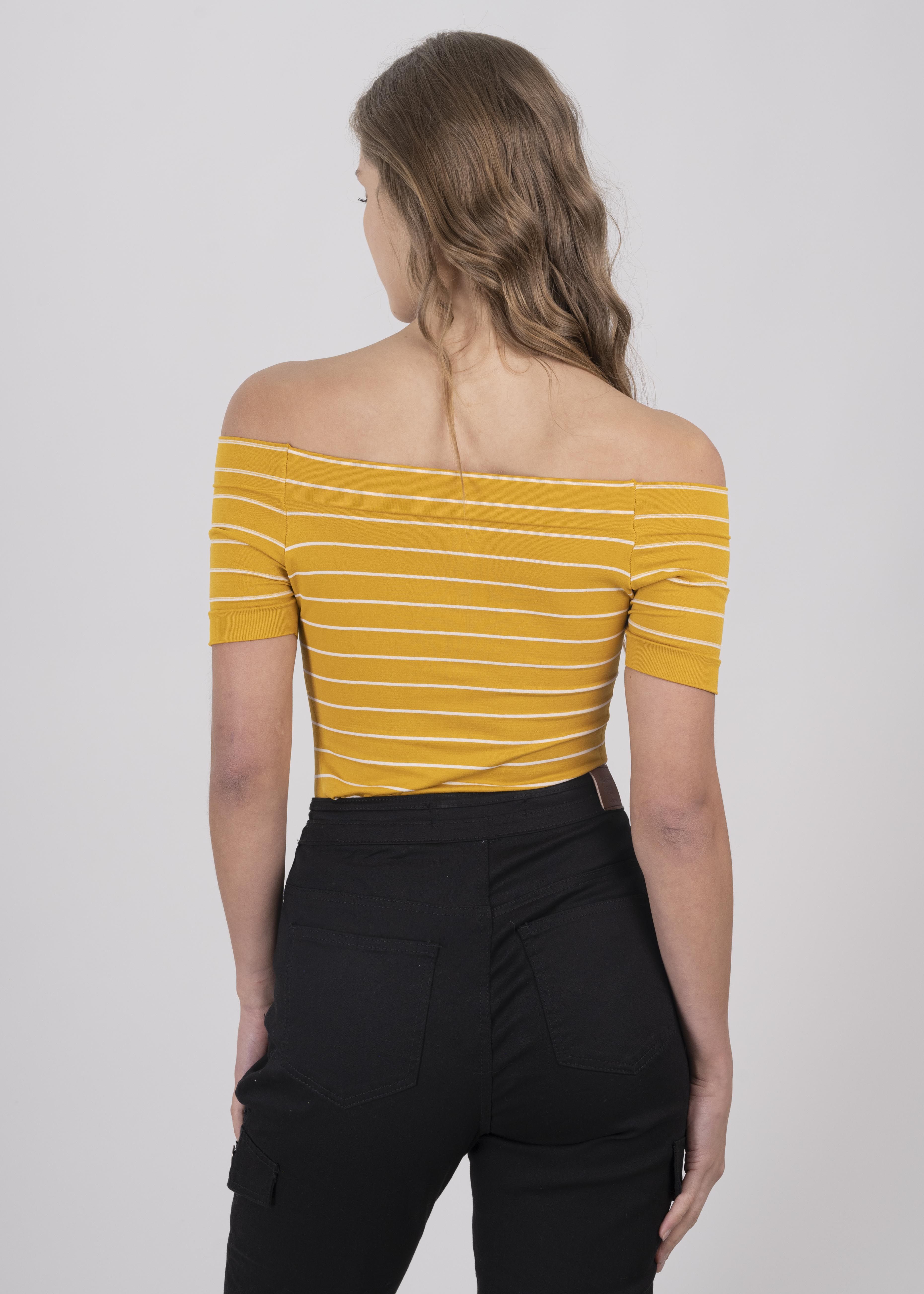 Bodysuit rayas hombro descubierto sold by Shasa product image thumbnail 4