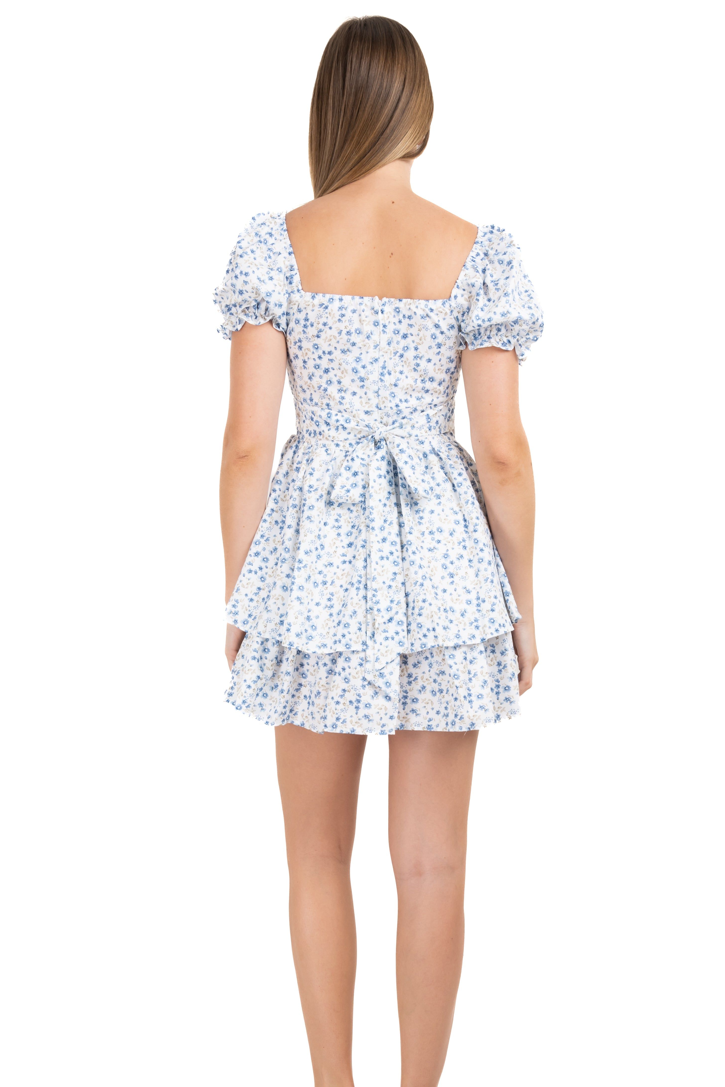 Vestido mini busto fruncido flores sold by Shasa product image thumbnail 4