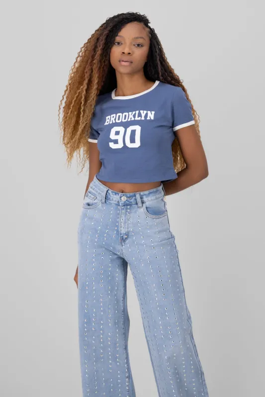 Playera crop brooklyn sold by Shasa
