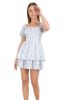 Vestido mini busto fruncido flores sold by Shasa