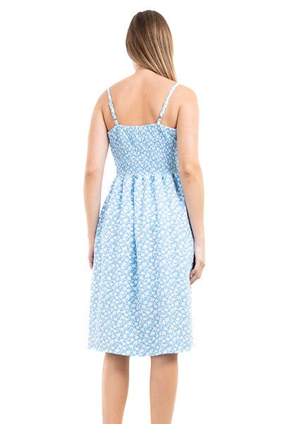 Vestido midi flores botones sold by Shasa product image thumbnail 4