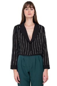 Blazer crop lineas brillos sold by Shasa