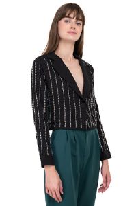 Blazer crop lineas brillos sold by Shasa