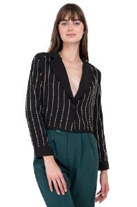 Blazer crop lineas brillos sold by Shasa