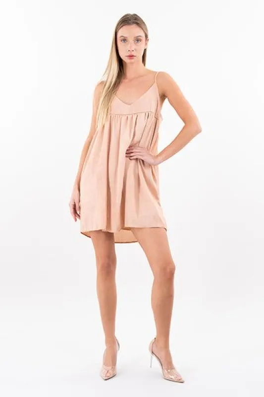 Vestido mini satinado sold by Shasa