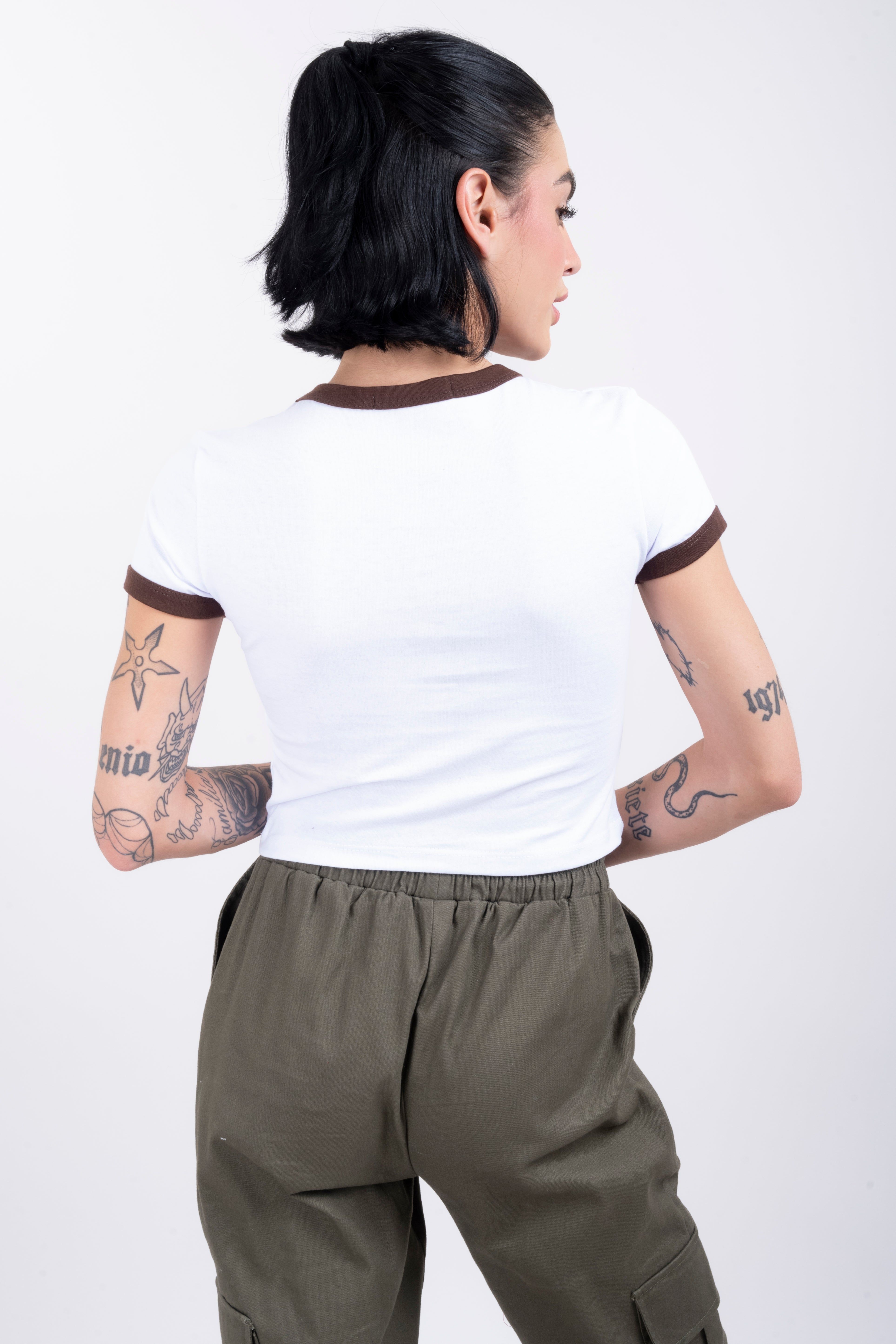 Playera crop estampado hongos sold by Shasa product image thumbnail 4