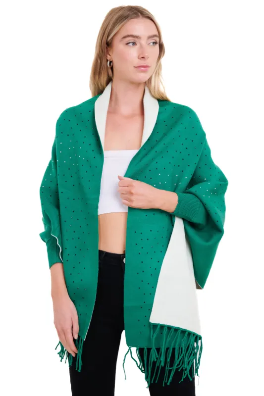 Poncho abierto  brillos sold by Shasa