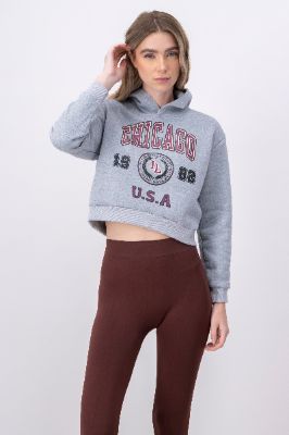 Sudadera crop estampado Chicago sold by Shasa