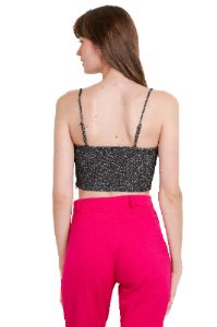 Top crop bustier lurex sold by Shasa