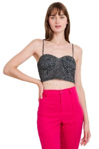 Top crop bustier lurex sold by Shasa