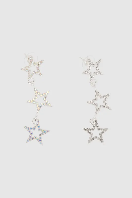 Aretes Triple Estrella Brillos sold by Shasa