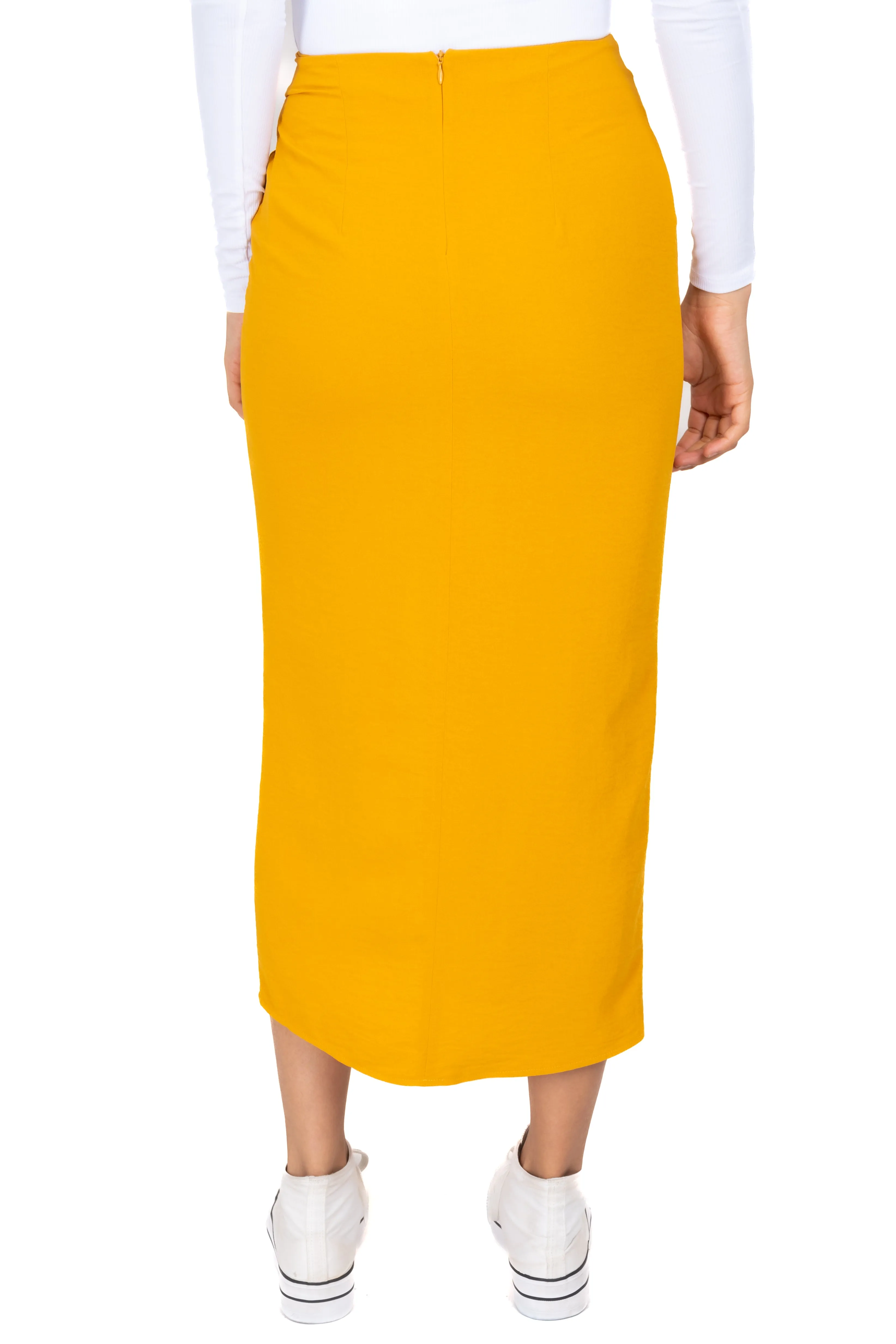Falda midi abertura fruncido sold by Shasa product image thumbnail 4