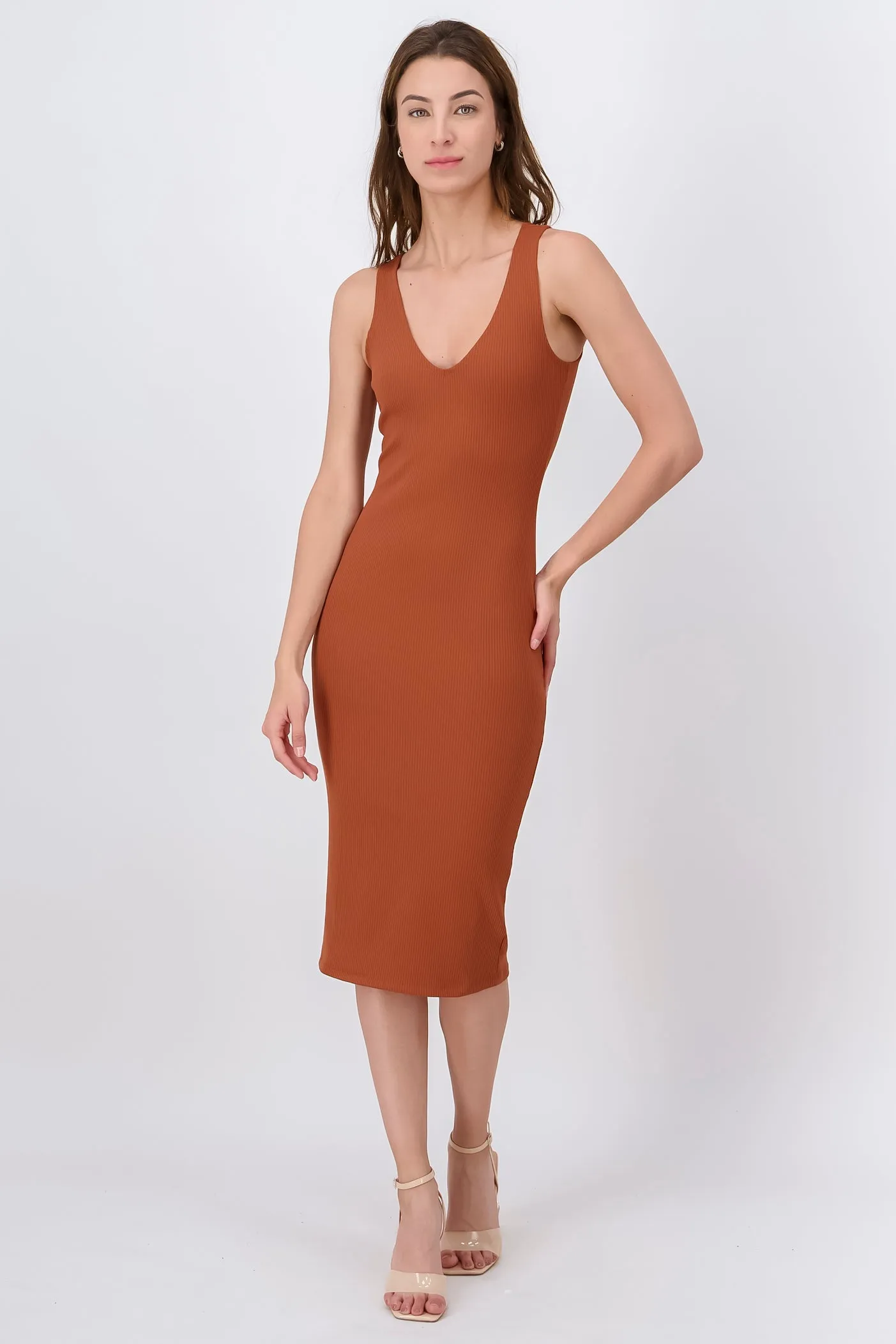 Vestido Midi Acanalado Liso sold by Shasa product image thumbnail 2
