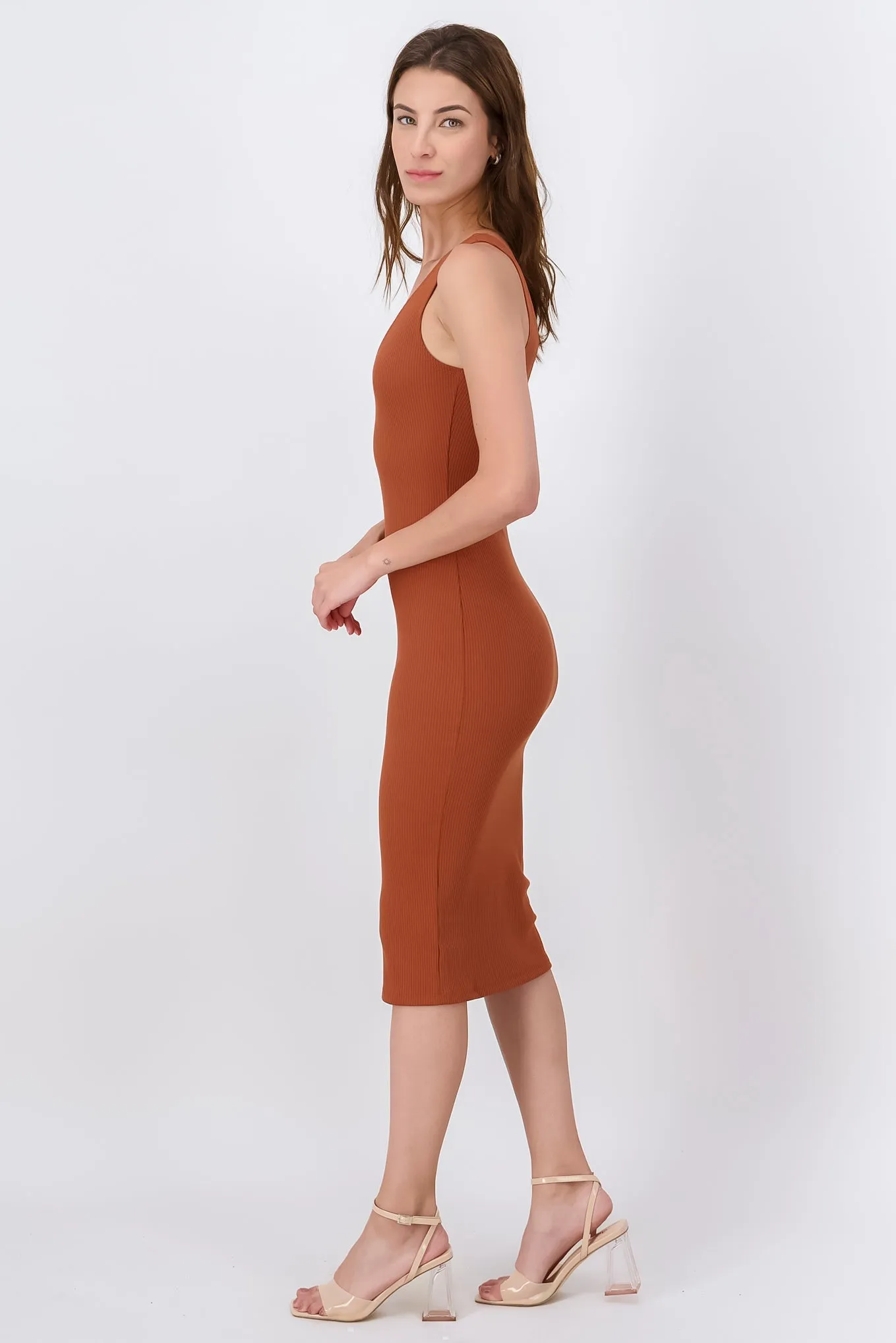 Vestido Midi Acanalado Liso sold by Shasa product image thumbnail 3