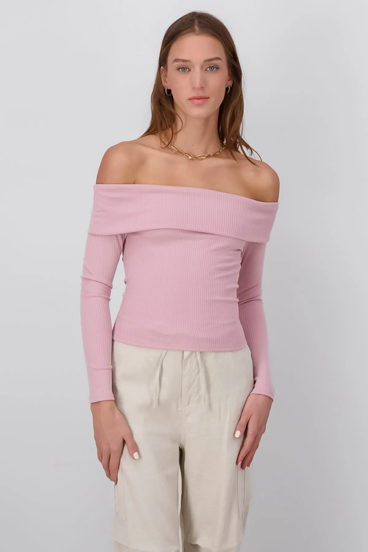 Top Rib Manga Larga Sin Hombros sold by Shasa product image thumbnail 2