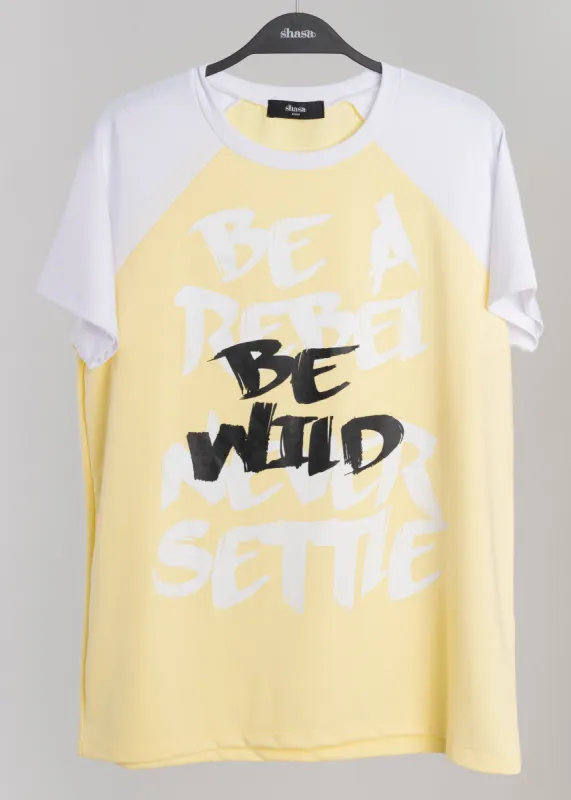 Playera estampado frase delantera sold by Shasa