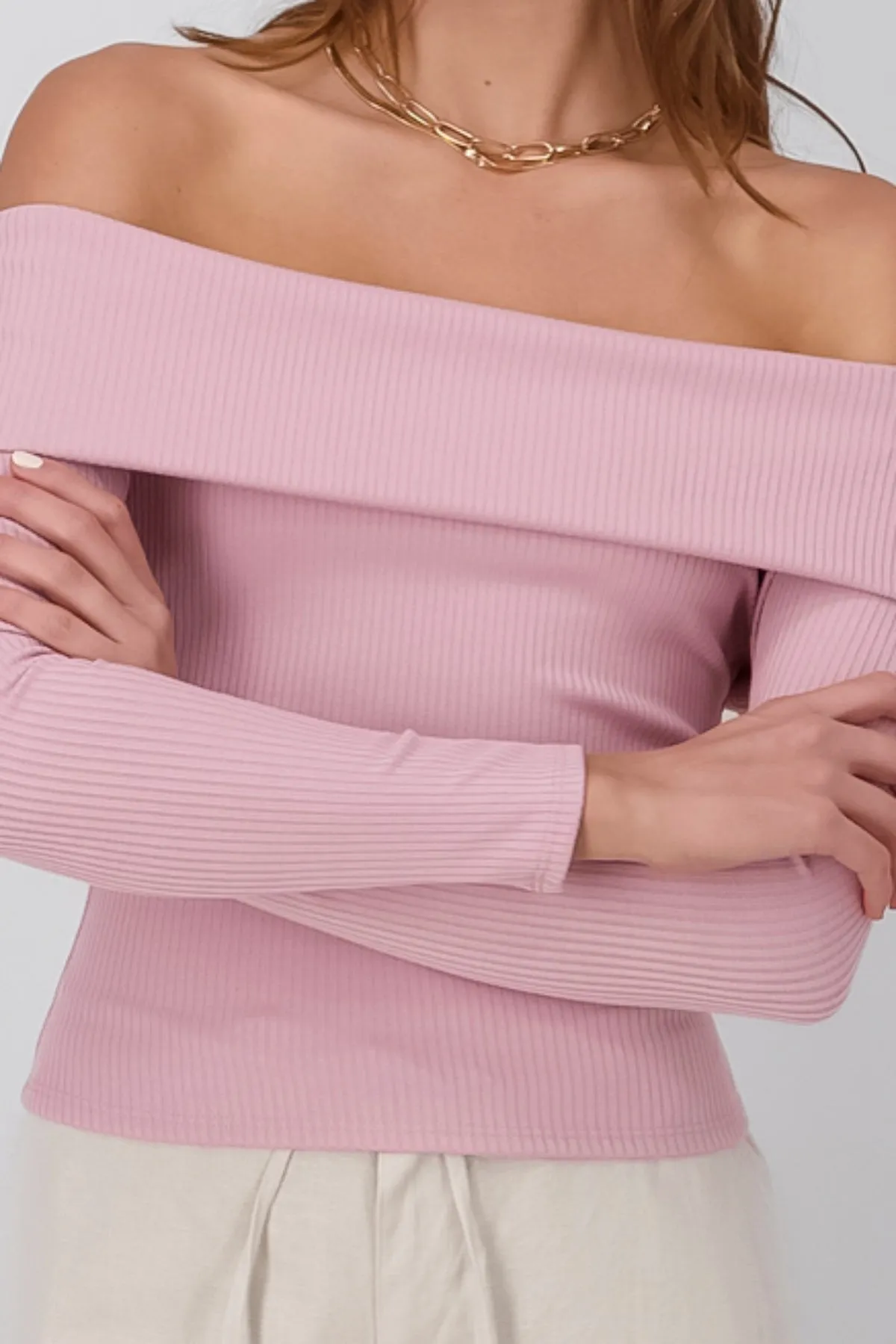 Top Rib Manga Larga Sin Hombros sold by Shasa product image thumbnail 5