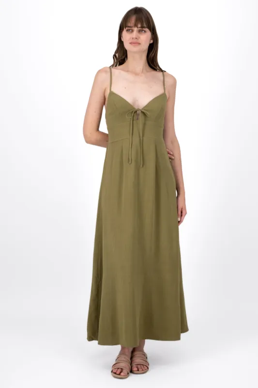 Vestido Maxi Lino Con Tirantes Delgados Hypsters sold by Shasa