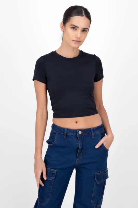 Playera crop manga corta sold by Shasa