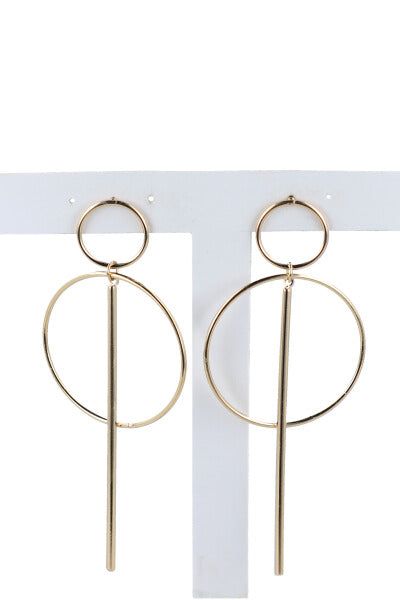 Aretes largos doble circulo sold by Shasa product image thumbnail 3