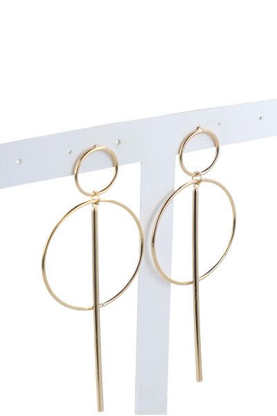 Aretes largos doble circulo sold by Shasa product image thumbnail 4