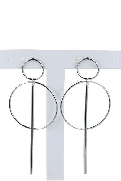 Aretes largos doble circulo sold by Shasa