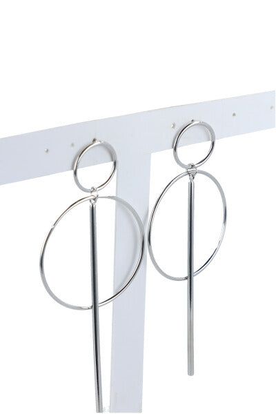 Aretes largos doble circulo sold by Shasa product image thumbnail 2