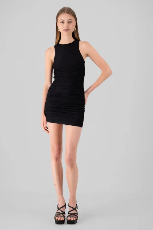 Vestido de mesh con frunce liso sold by Shasa