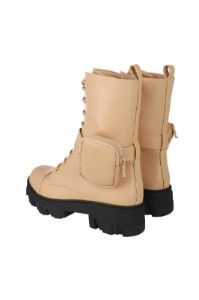 Bota combat larga con monedero sold by Shasa