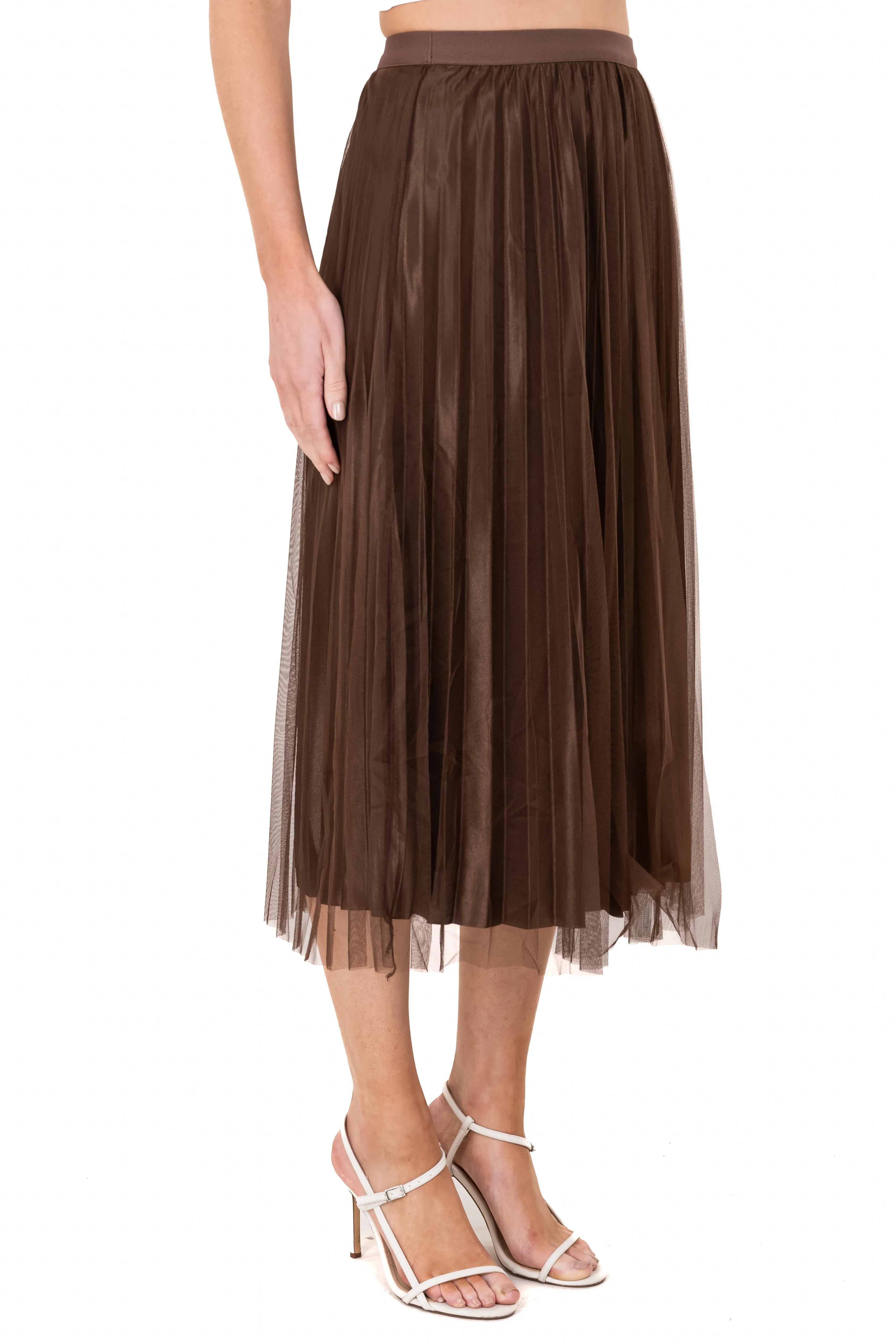 Falda midi mesh plisada sold by Shasa product image thumbnail 3