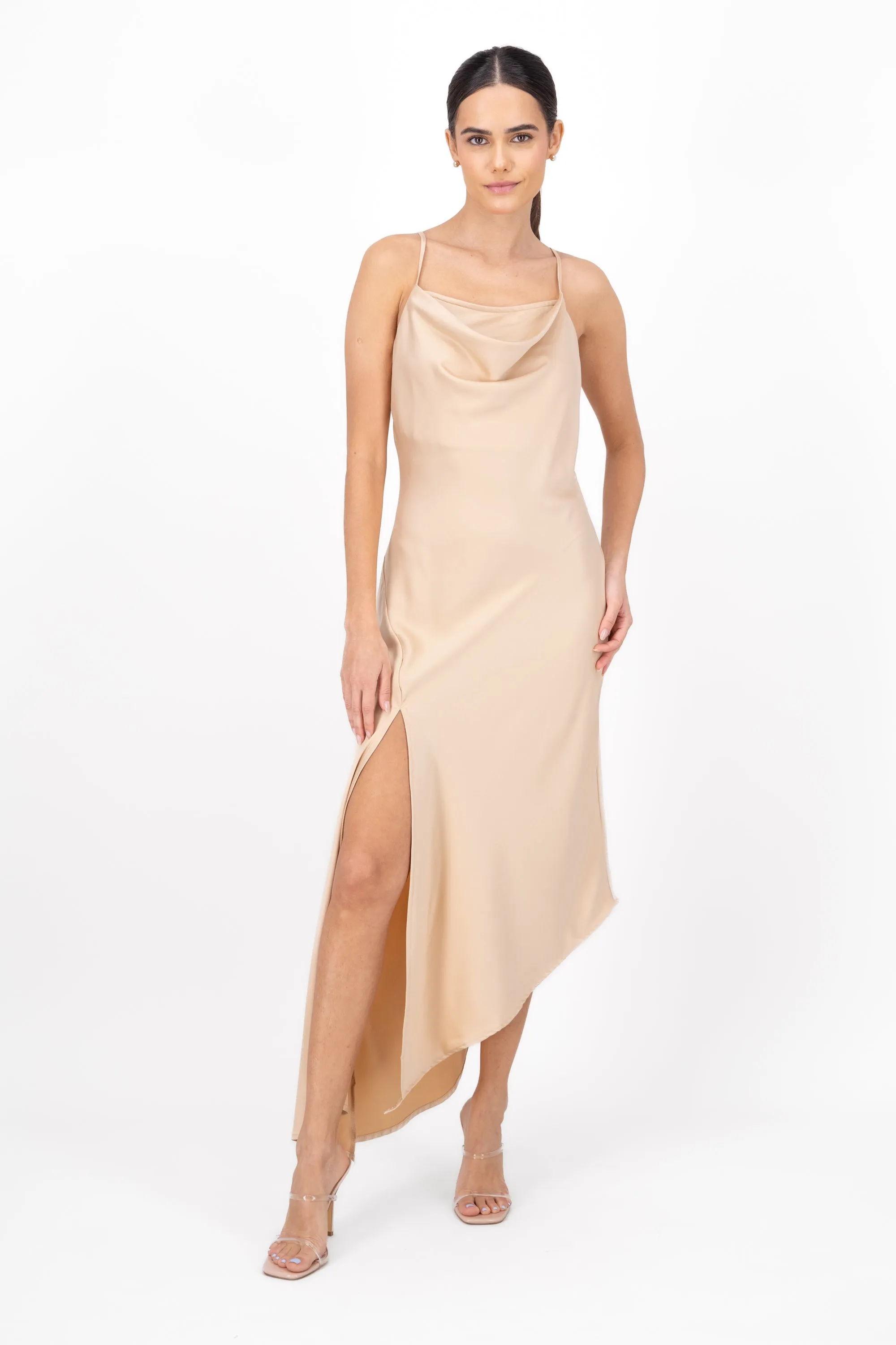 Vestido Maxi Asimetrico Cuello Cascada sold by Shasa product image thumbnail 2