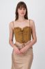 Blusa corset satin con lace up sold by Shasa
