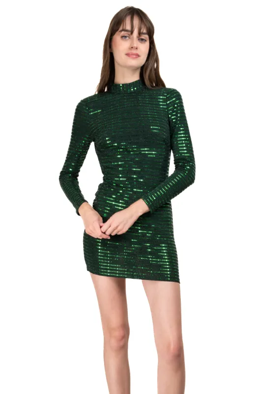 Vestido mini brillos abertura espalda sold by Shasa