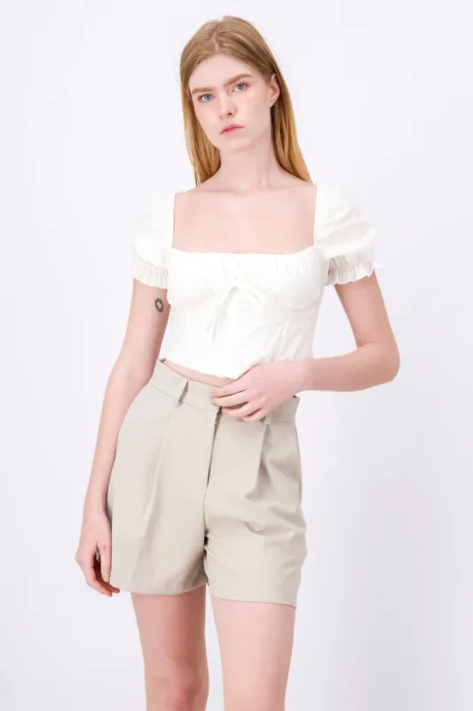 Blusa crop corset manga corta sold by Shasa