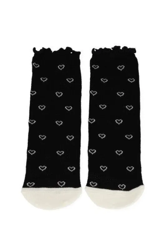Calcetas tejido acanalado corazones sold by Shasa