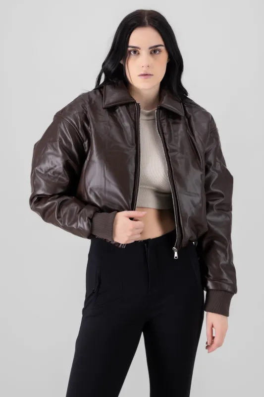 Chamarra puffer pu sold by Shasa