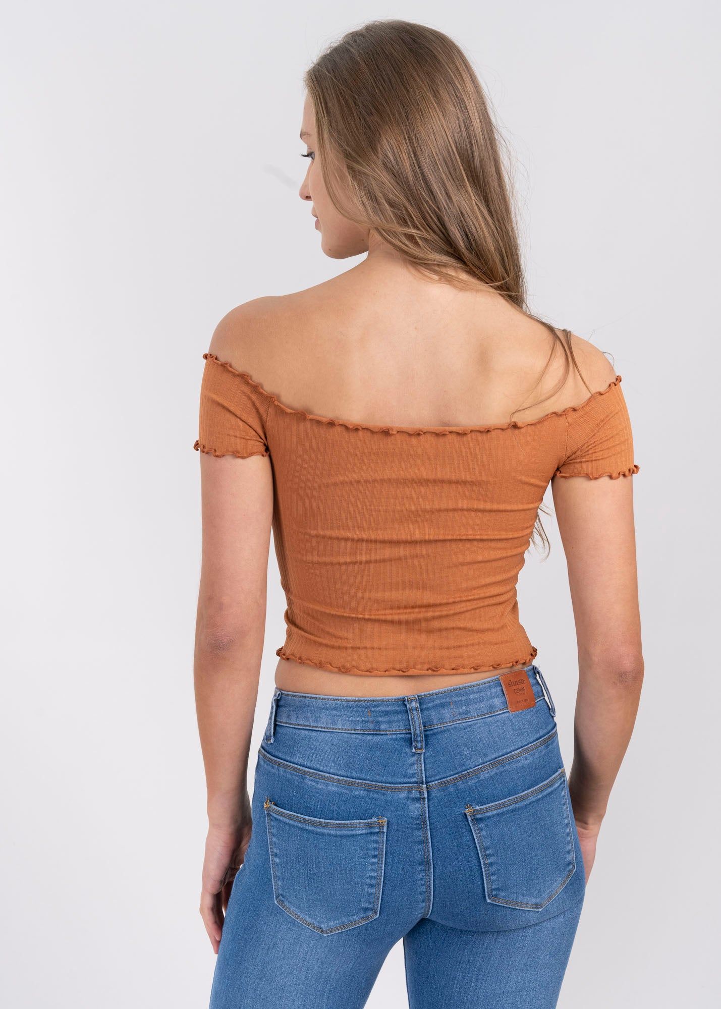 Top acanalado hombros descubiertos sold by Shasa product image thumbnail 4