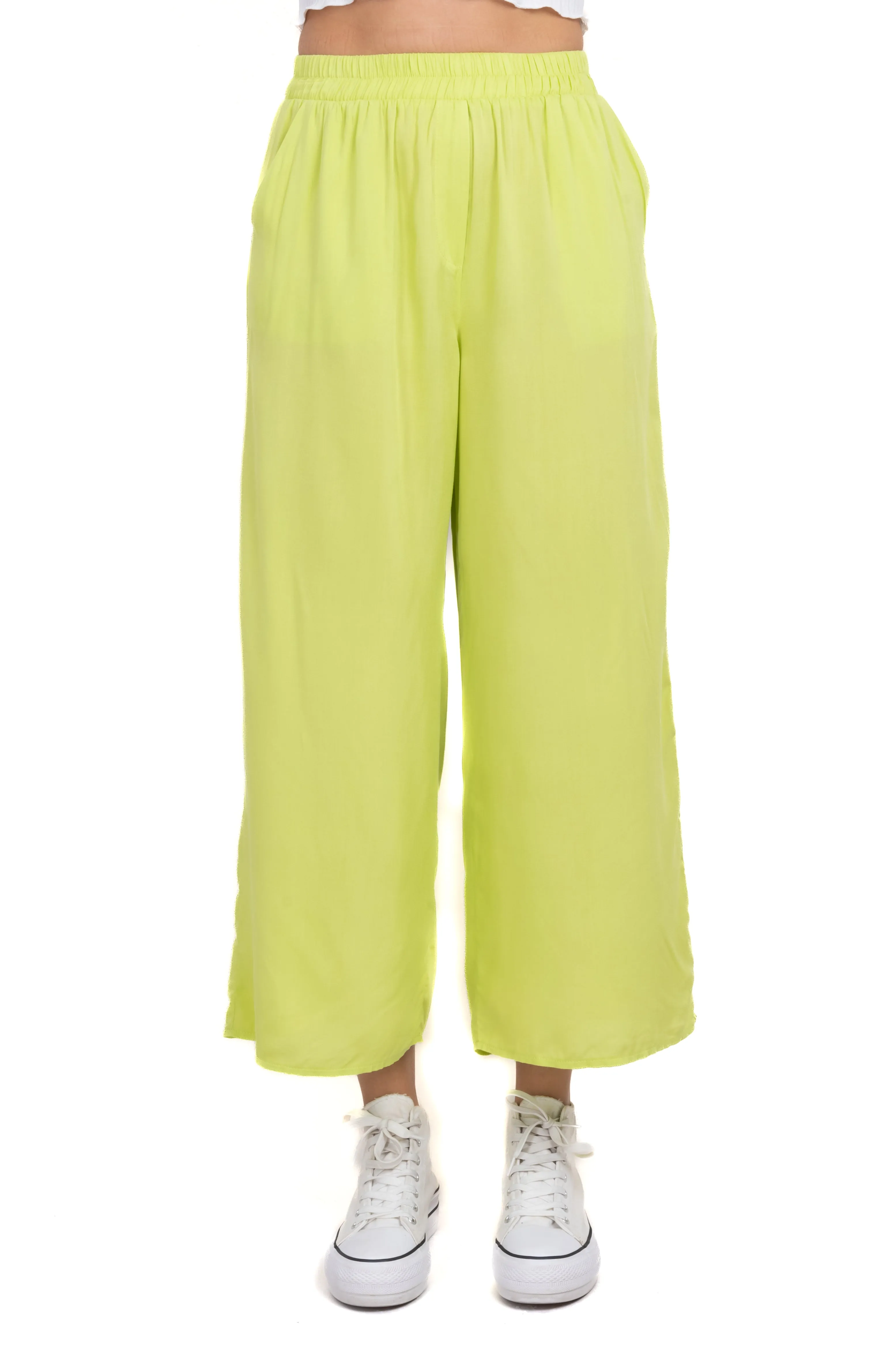 Pantalón Wide Leg Cintura Alta Fruncida sold by Shasa