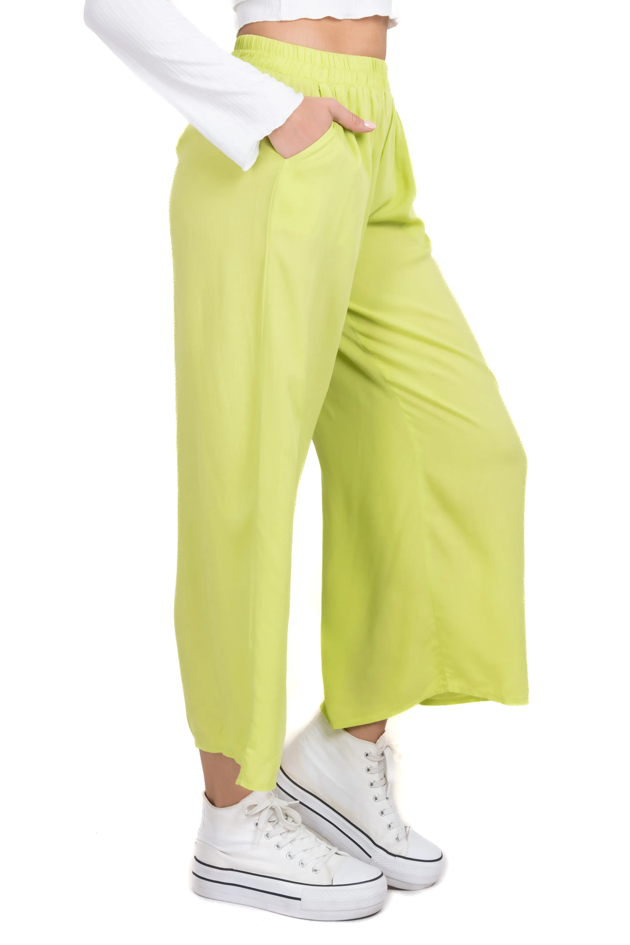 Pantalón Wide Leg Cintura Alta Fruncida sold by Shasa product image thumbnail 3