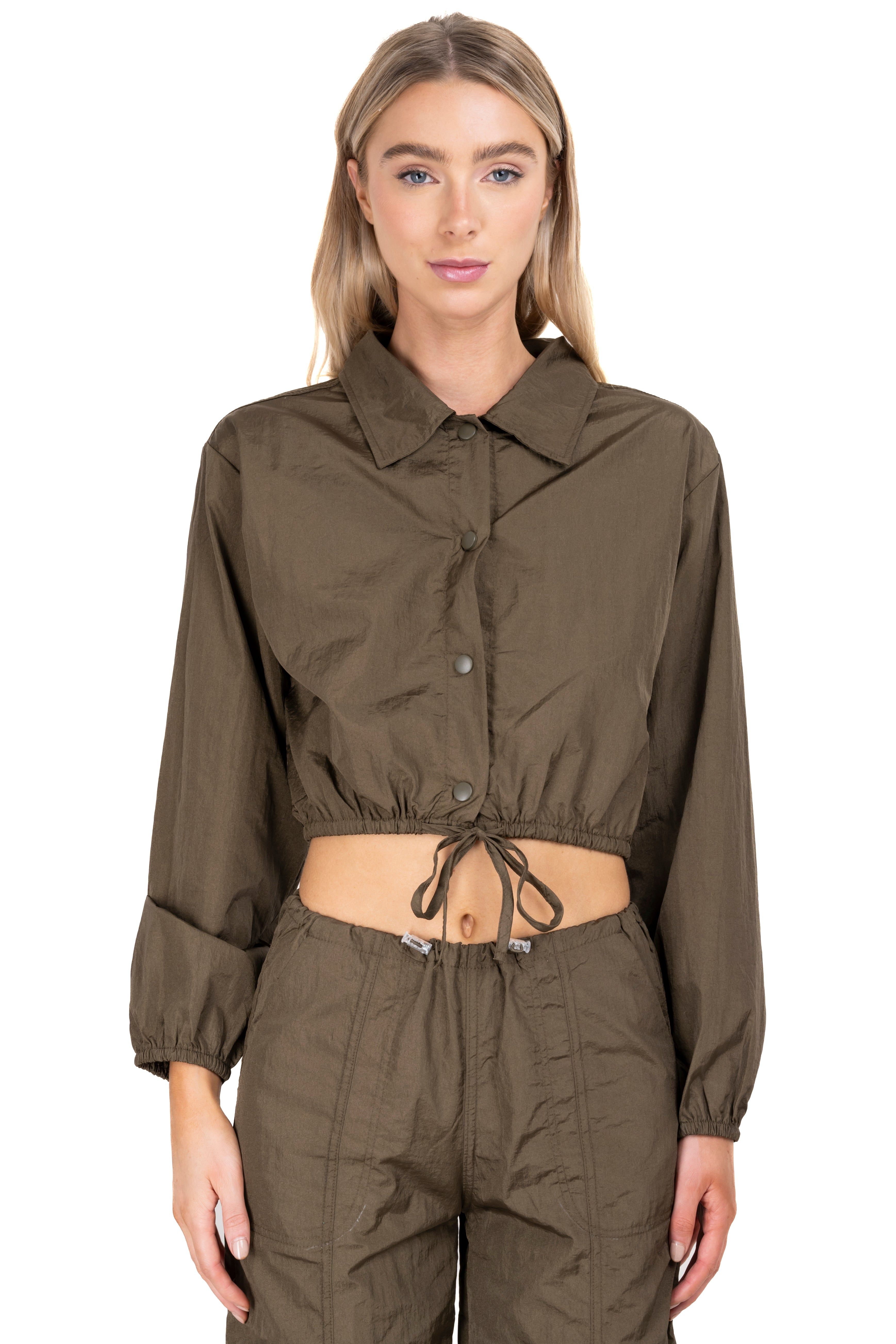 Chamarra crop solapa botones sold by Shasa product image thumbnail 2