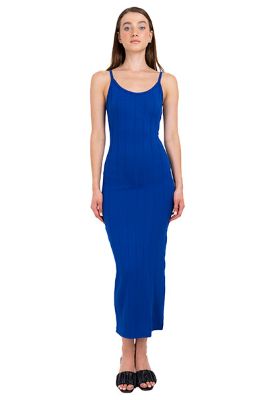 Vestido midi acanalado abertura sold by Shasa