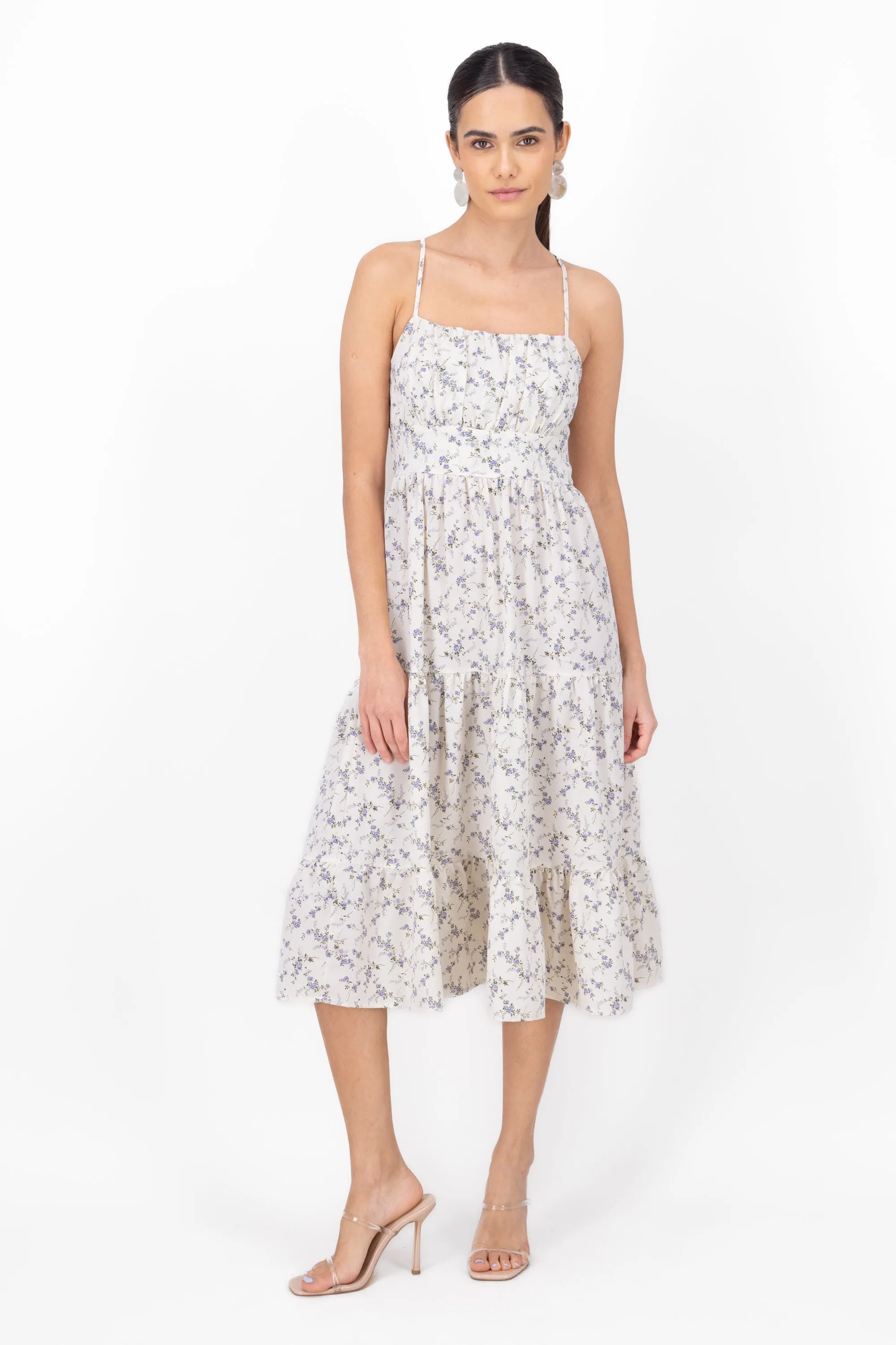 Vestido midi flores sold by Shasa